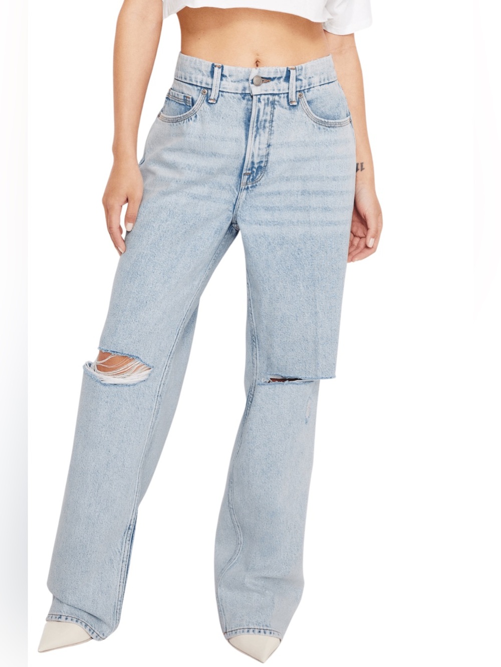Women’s Good American Good 90s Ripped Jeans - Size 8